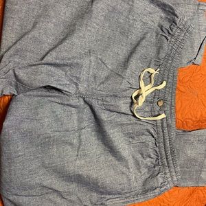Men drawstring linen pants